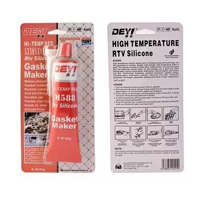 Red Neutral RTV Silicone Gasket Maker M588 Heat Resistant Sealant Adhesive For Metal Bonding