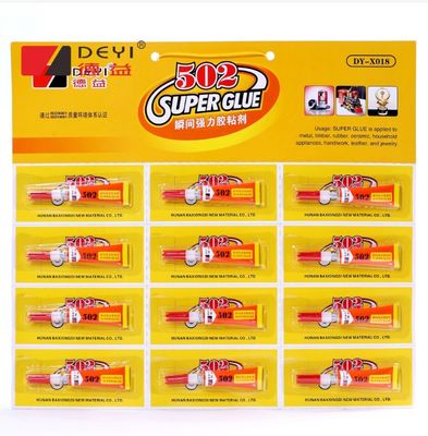 12pcs 3g 502 সুপার আঠালো শিল্প শক্তি বিভিন্ন পৃষ্ঠের জন্য আঠালো