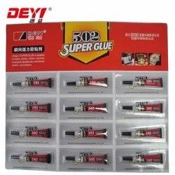 12pcs 3g 502 সুপার আঠালো শিল্প শক্তি বিভিন্ন পৃষ্ঠের জন্য আঠালো