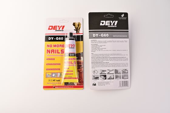 নমনীয় এবং জলরোধী নির্মাণ আঠালো  ¥ DEYI DY-G60 শক্তিশালী বাঁধন মিরর এবং প্রাচীর প্যানেলের জন্য আর নখের আঠালো নেই