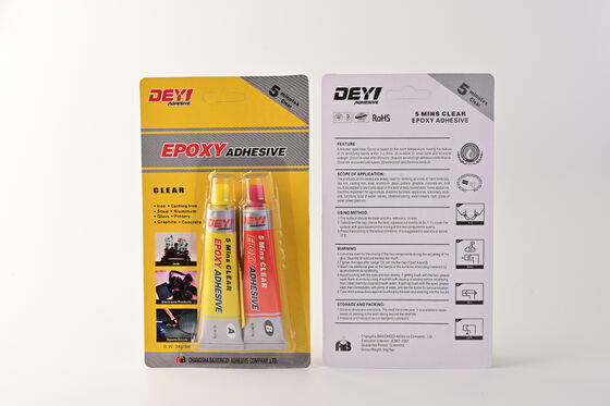DEYI DY-E501 উচ্চ-শক্তি পরিষ্কার ইপোক্সি এবি আঠালো ---- ধাতু, প্লাস্টিক এবং সিরামিক প্রস্তুতকারকের জন্য ৫ মিনিটের দ্রুত নিরাময় আঠালো