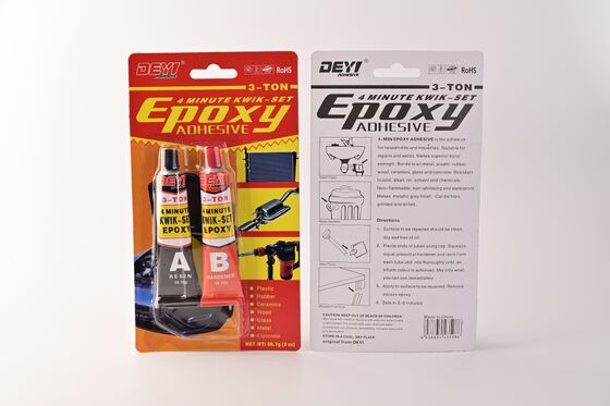 Quick-Set 4-Min 1:1 Mix Ratio Epoxy AB Glue High Shear Strength Adhesive For Metal Industrial Repair (কুইক-সেট 4-মিনিট ১ঃ১ মিশ্রণ অনুপাত ইপোক্সি এবি আঠালো)